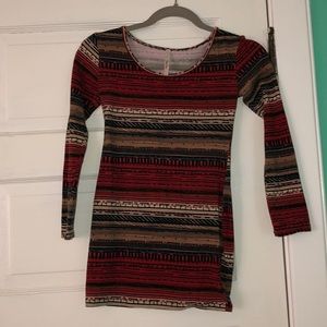 Bright & Vibrant Tight long sleeve dress